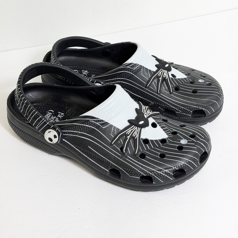 Crocs Classic Clog Men 9 Black Nightmare Before Christmas Jack Skellington